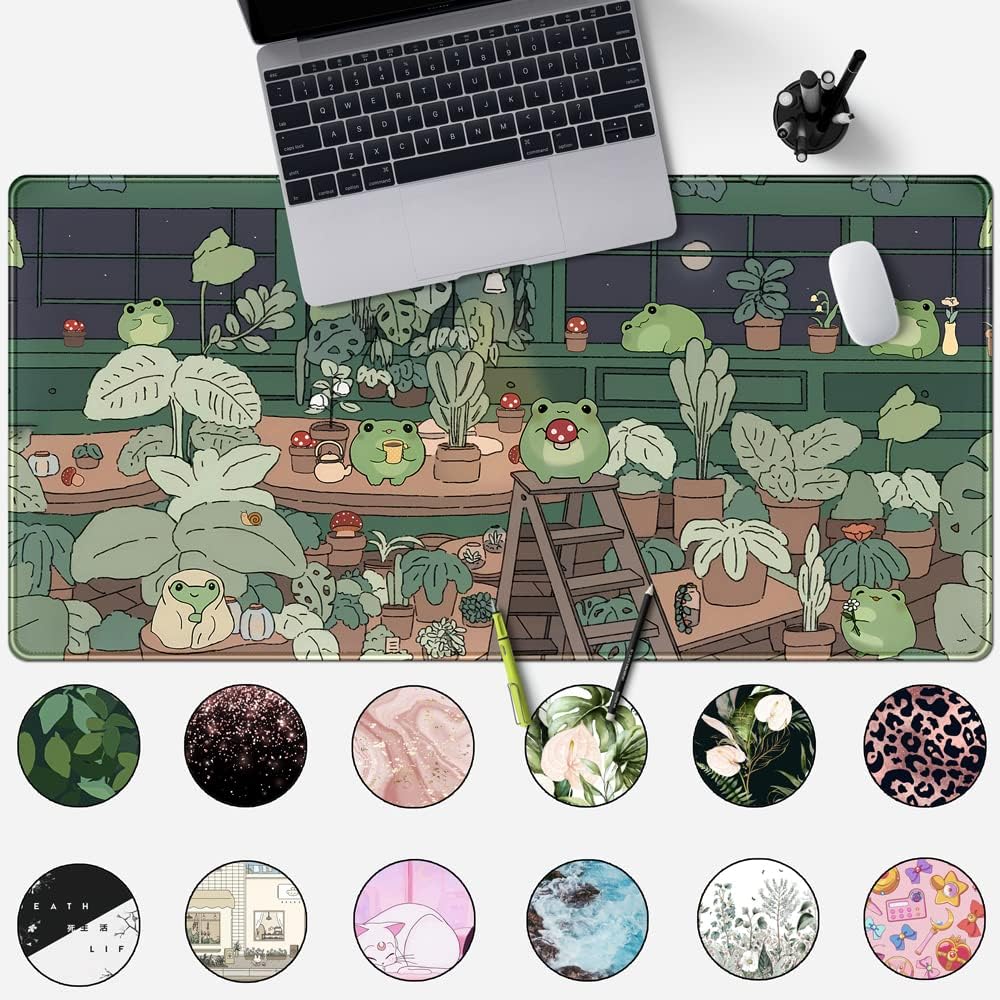 Cute Frog Mouse Pad Desk Mat,  - Gaming Accessories Images review and price
