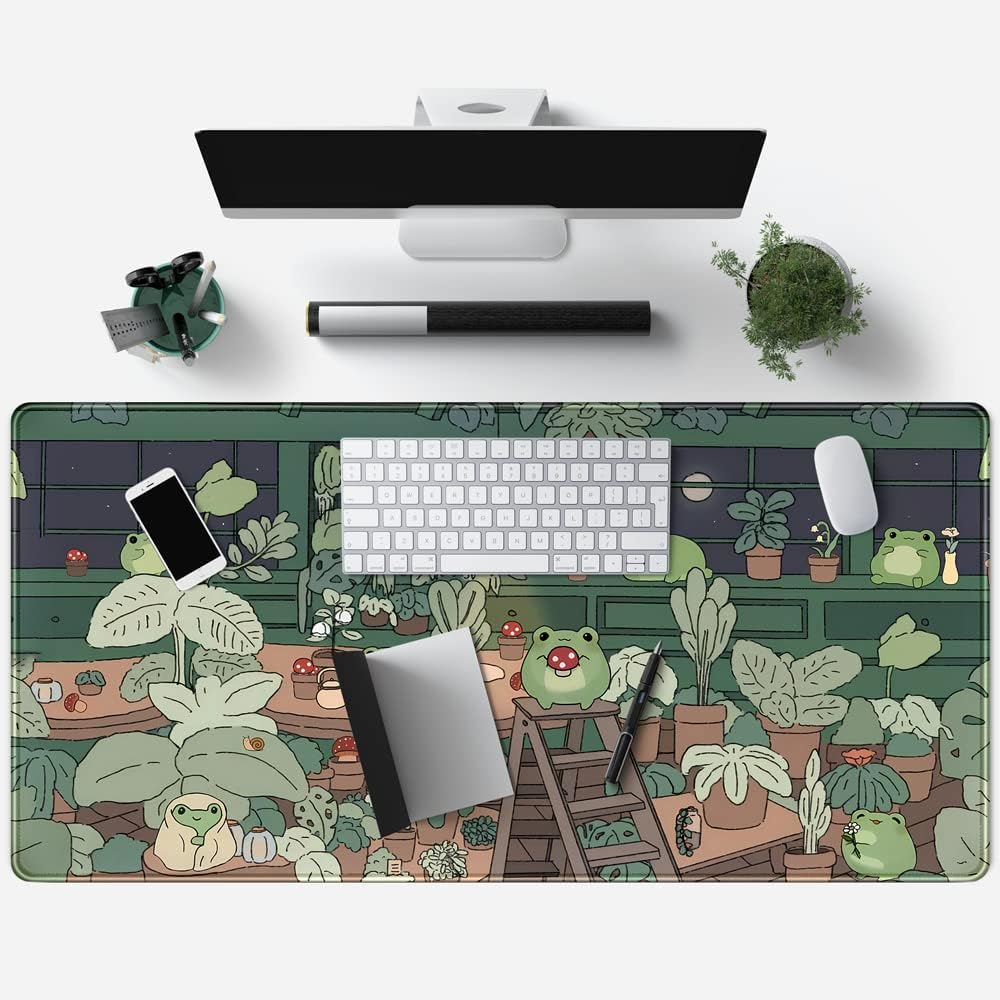 Cute Frog Mouse Pad Desk Mat,  - Gaming Accessories Images review and price