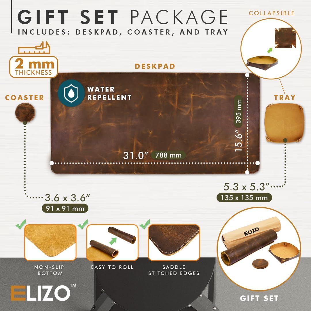 Large Leather Desk Mat Set (32 - Gaming Accessories Images review and price