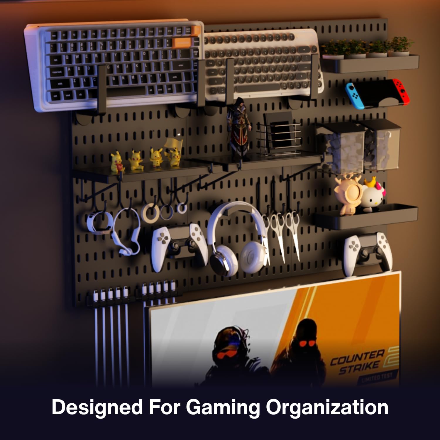 Peg Board Wall Organizer for G - Gaming Accessories Images review and price