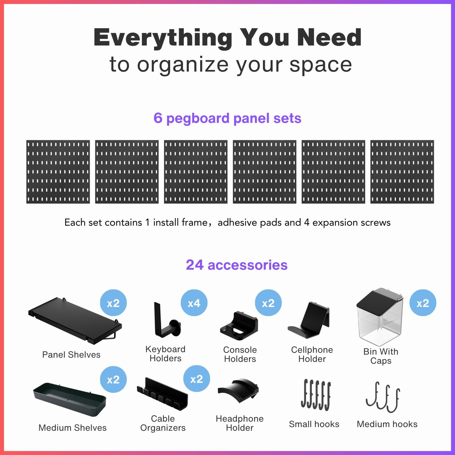 Peg Board Wall Organizer for G - Gaming Accessories Images review and price