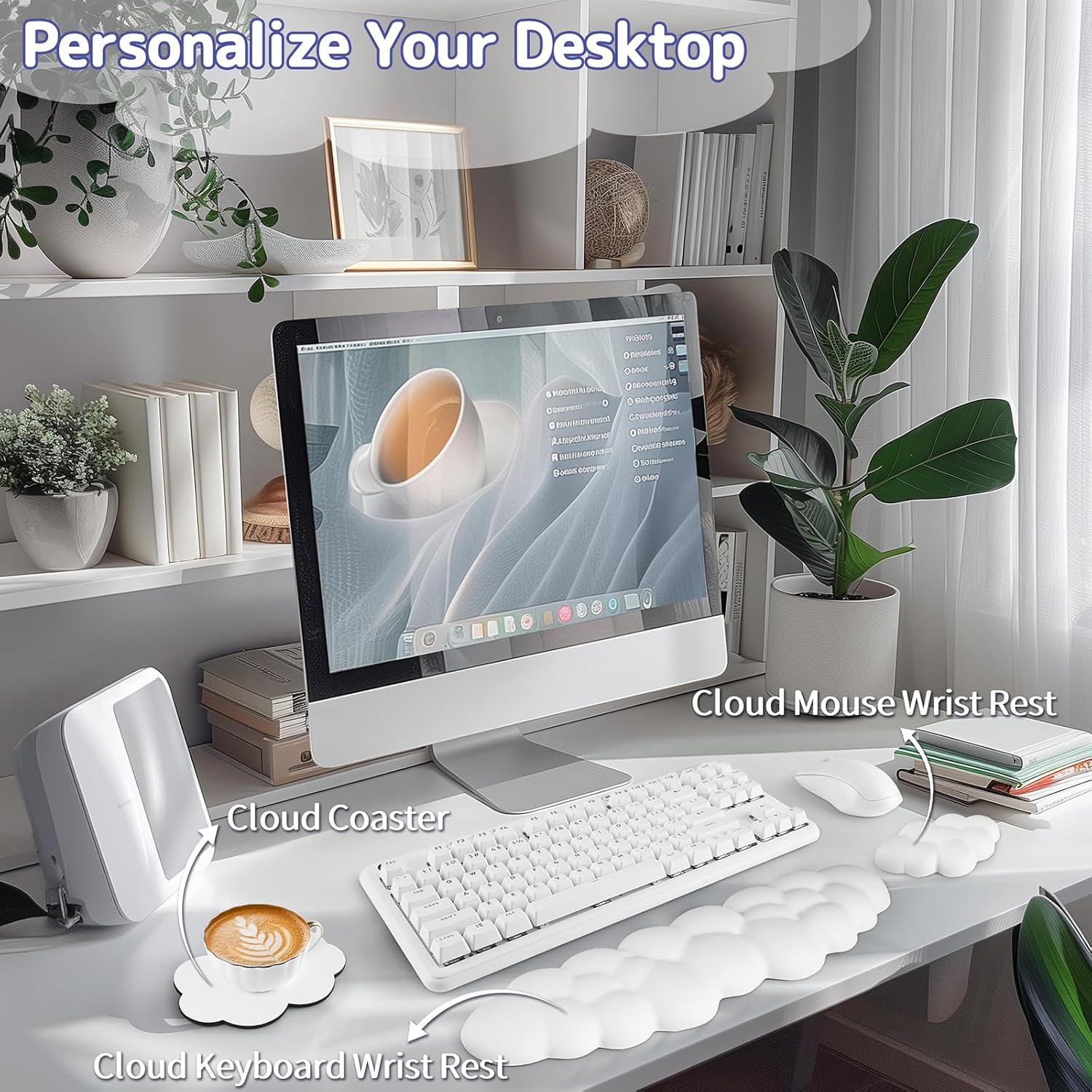 Cloud Wrist Rest Keyboard Set  - Gaming Accessories Images review and price