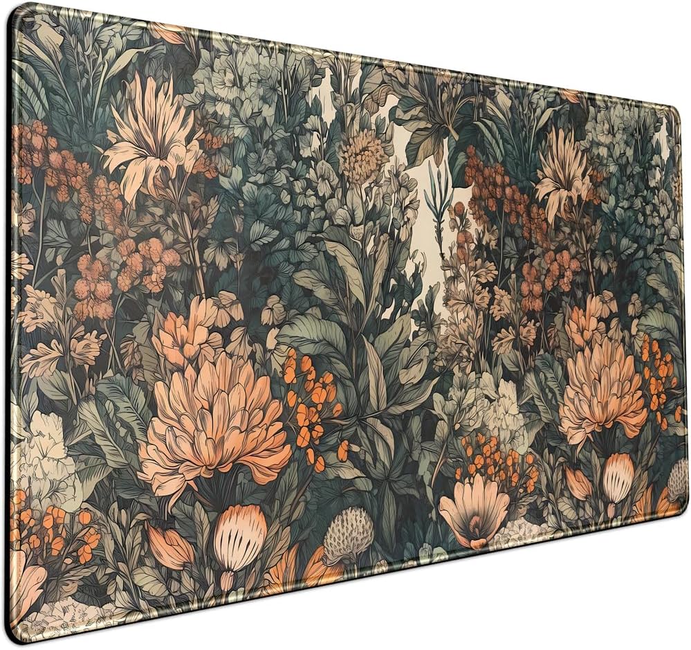 Boho Aesthetic Desk Mat Wildfl - Gaming Accessories Images review and price