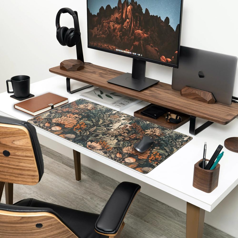 Boho Aesthetic Desk Mat Wildfl - Gaming Accessories Images review and price