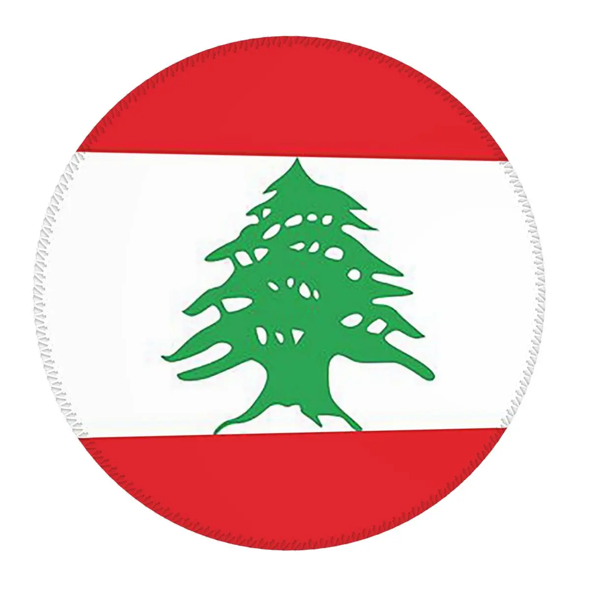 Flag Of Lebanon Round Mouse Pa - Gaming Accessories Lebanon review and price