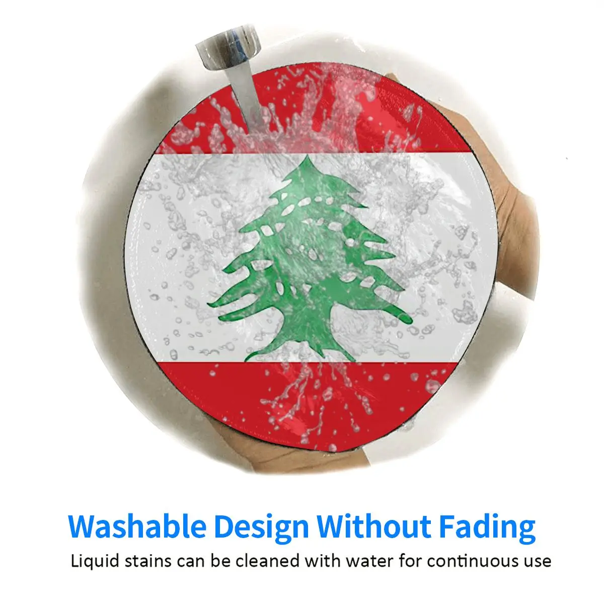 Flag Of Lebanon Round Mouse Pa - Gaming Accessories Lebanon review and price