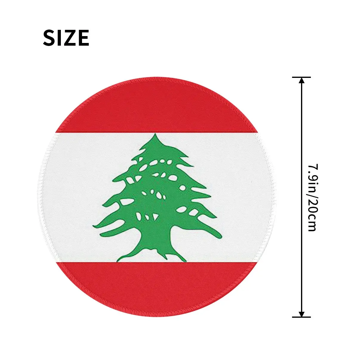 Flag Of Lebanon Round Mouse Pa - Gaming Accessories Lebanon review and price